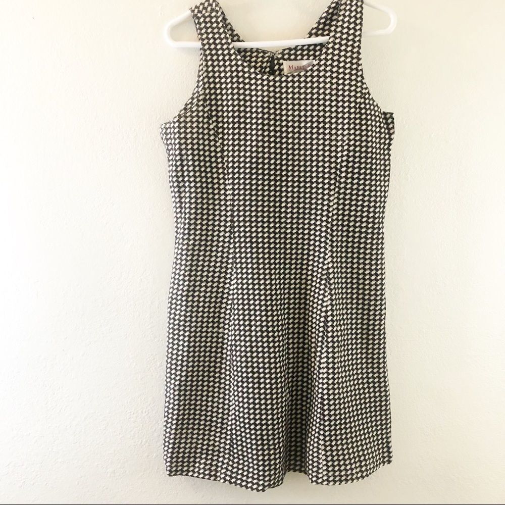 Marlene Midi sleeveless Black and White Dress 8. New with tags